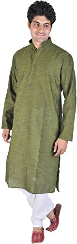 Exotic India Plain Khadi Kurta