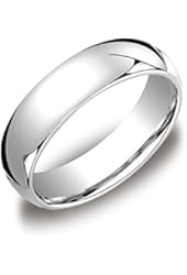 Men's Palladium 6mm Comfort Fit Plain Wedding Band with Luxury High Polish