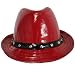 414vrODCHnL. AA75  RED FAUX PATENT LEATHER TRILBY STINGY BRIM FEDORA HAT