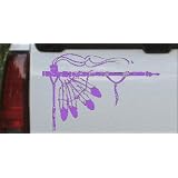 8in X 5.3in Purple -- Indian Peace Pipe Western Car Window Wall Laptop Decal Sticker by Rad Dezigns