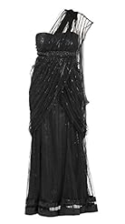 Sequined Embroidered One Shoulder  Dress