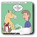 Londons Times Funny Animals Cartoons - Don Not Look a Gift Horse in the Mouth - Mouse Pads