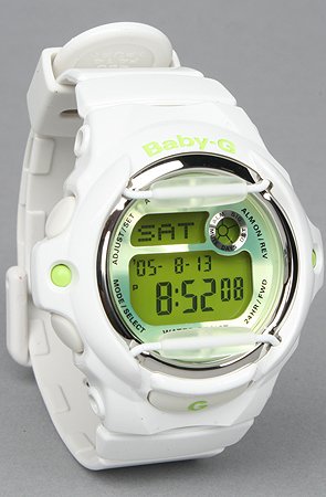 G-SHOCK The Baby-G Vivid Color 169R in White and Green,Watches for Women