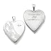 Sterling Silver 20mm D/C Footprints Heart Locket