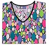 Madison Medical Fanciful Drops Cotton V-Neck Scrub Top (XL)