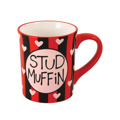 Our Name Is Mud designed by artist Lorrie Veasey, Stud Muffin Mug, 4-1/2-Inch