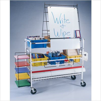 Large Teacher-Without-a-Room Cart Includes Easel and Accessories
