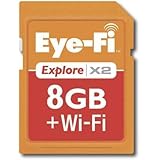 New Eye-Fi 8gb Explore X2 Class 6 Sdhc Memory Card Wirelessly Uploads Photo ....