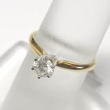 14K Two-Tone Gold Diamond Solitaire Ring - 0.50 Ct.
