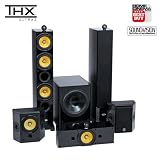 Crystal Acoustics THX-3D12 5.1 Home Theater Speaker System, Piano Black