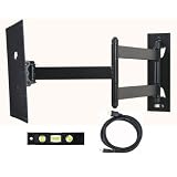 VideoSecu Articulating Single Stud TV Wall Mount for Vizio VO370M VO420E VMM26 VXW20L VO22L VA26L LCD TV and Display Max Loading Capacity 66lbs Extended 20 inch ML531B 1C8