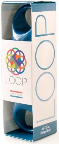 Loft 312 Loop for Poop Modern Dog Waste Bag Dispenser, Universal Size with 12 Bags on a Roll, Blue