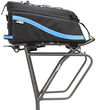 LTG Bike Bicycle Large Cycling Black or Blue Commuter Carrier Bag - With Velcro Strap Rack Attachment and Expandable Layer