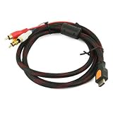 HDMI macho a 3 RCA de audio y video 3 RCA AV Cable (5 pies, 1,5 m)