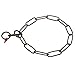 Herm Sprenger Black Stainless Steel Chain Collar with Long Links, 22 Inches Overall Length, 3 mm Wire Gauge
