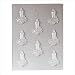 Paderno World Cuisine 8 Imprint Polypropylene 2.375 Inch Candle Chocolate Mold