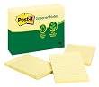 Post-it&reg; Notes, Recycled Pad, 4 Inches x 6 Inches, Canary Yellow