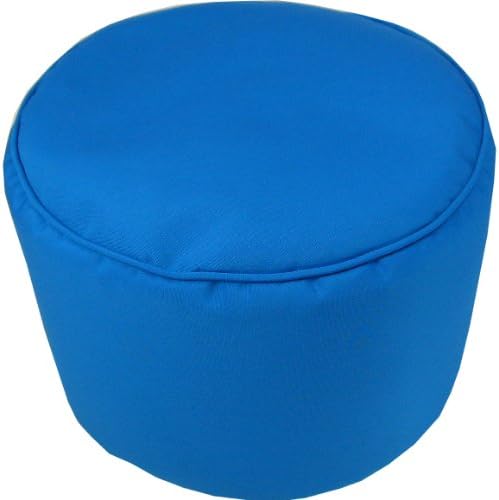 Solid Sunbrella Pacific Blue 17"x12" Indoor/Outdoor Pouf