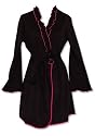 Betsey Johnson Microfleece Black Kimono Robe