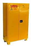 Jamco Products Inc FM120-YP Safety Flammable Cabinet, Two Door, Manual Close, 59-Inch x 34-Inch x 69-Inch