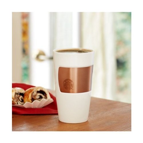 Starbucks Copper Band Mug White, 10 Fl Oz (11019717) On Sale