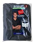Hanes Classics Dyed V-Neck T Shirt 3 Pack Black # 7883BK
