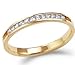 Size - 6 - 14k Yellow Gold Princess Cut Channel