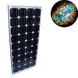 HQRP 85W (Size of 80 Watt / 80W) Mono-crystalline Solar Panel 85 Watt 12 Volt in Anodized Aluminum Frame plus HQRP Coaster