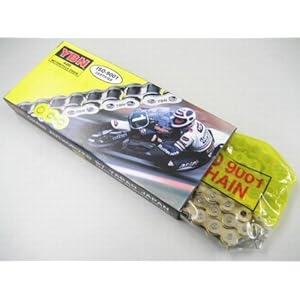 【クリックで詳細表示】YBN ノンシール チェーン 420/100L ゴールド