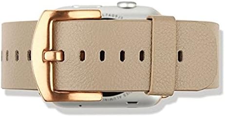 Apple Watch 42mm Premium Genuine Leather Band Wirst Armband Watchband by Soul Cole Ultra Light with Stainless Steel Round Buckle clasp for Apple Watch 42mm