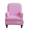 Gingham Skirted Kid's Chair - Pink/ White