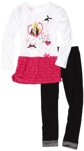 Childrens Apparel Network Girls 4-6x Tunic With Mini Ruffle Skirt and Pant Set