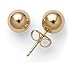 14k Yellow Gold Plated Ball Earrings 5 Mm title=