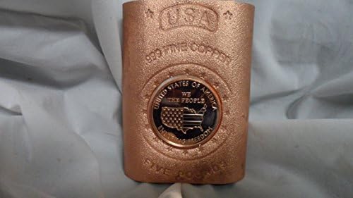 5 Lb. Coin Infused Satin Finish Enduring Freedom U.S.A. Country style .999 Fine Copper Bullion Art Bar Ingot Free Shipping