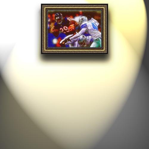 Completely Handpainted American Football Sport Painting, Custom Order FL6989, Oil on Canvas, with Option to Paint Jerry, Brett & Co. from Any Other Favorite Photograph or Picture, Unframed, Size 25'' x 36