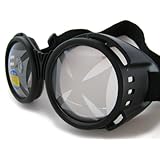Large Round Lens Moto Goggles Motorcycle MX Vespa Jeep Motorbike Scooter Punk Harley Iron Cross Steampunk Burning Man