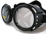 Large Round Lens Moto Goggles Motorcycle MX Vespa Jeep Motorbike Scooter Punk Harley Iron Cross (Clear  Cross Mirror Lenses)