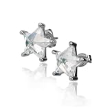 SterlingSilver10mmCubicZirconiaStarEarrings