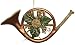 Glittery French Horn Musical Instrument Christmas Ornament #248868