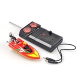 Red Radio Remote Control Mini Racing Speed Boat Toy Boat