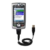 Coiled Power Hot Sync and Charge USB Data Cable w/ Tip Exchange for the Motorola A1010 - Gomadic Brand