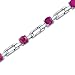 Search : Gorgeous and Chic: Round Shape Ruby Gemstone Bracelet in Sterling Silver Free Shipping