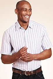 Pure Cotton Short Sleeve Striped Shirt