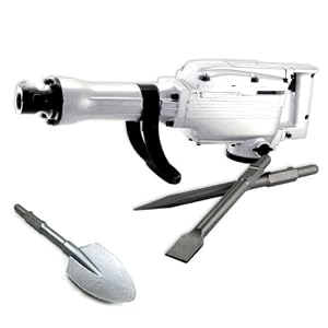 TR Industrial-Grade 4-Piece Electric Demolition Jack Hammer, with 3 SDS Bits - Point,... by TR