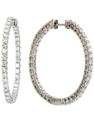 Tivolia Collection 14kt White Gold Diamond Hoop Earrings