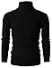 H2H Mens Casual Turtleneck Slim Fit Pullover Sweaters with Twist Patterned BLACK US L/Asia XL (KMOSWL033)