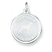 Sterling Silver Doberman Pinscher Disc Charm with 20 inch Sterling Silver Chain