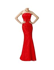 Strapless Mermaid Polyester Lace-Up Evening Dress/Pageant Dress/Prom Dress/Party Dress 