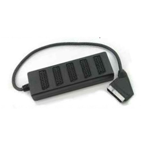 5 WAY Scart Splitter Extension Box + 21 Pin Cable