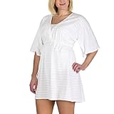 Women's Plus Size Merona Swim Coverup - White